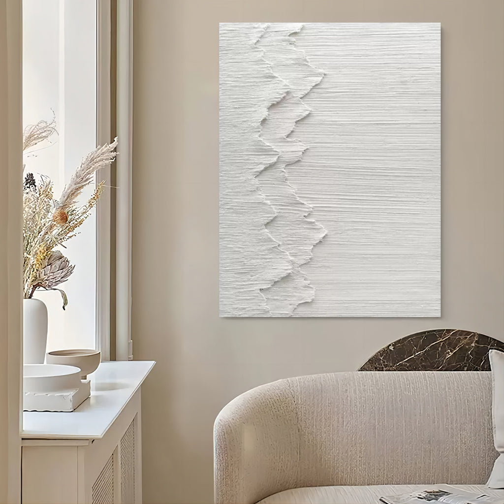 Plaster Zigzag Abstract Wall Art