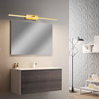 Arisha Modern Arc Wall Lamp, Silver, Metal/, Front Mirror Vanity