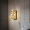 Kristy Modern Rectangular Vanity Metal Crystal LED Wall Lamp