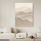 Minimalist Sand Dune Art Oil Painting Neutral