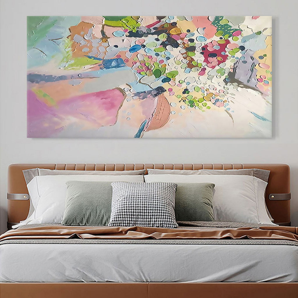 Vibrant Confetti Dot Impasto Painting