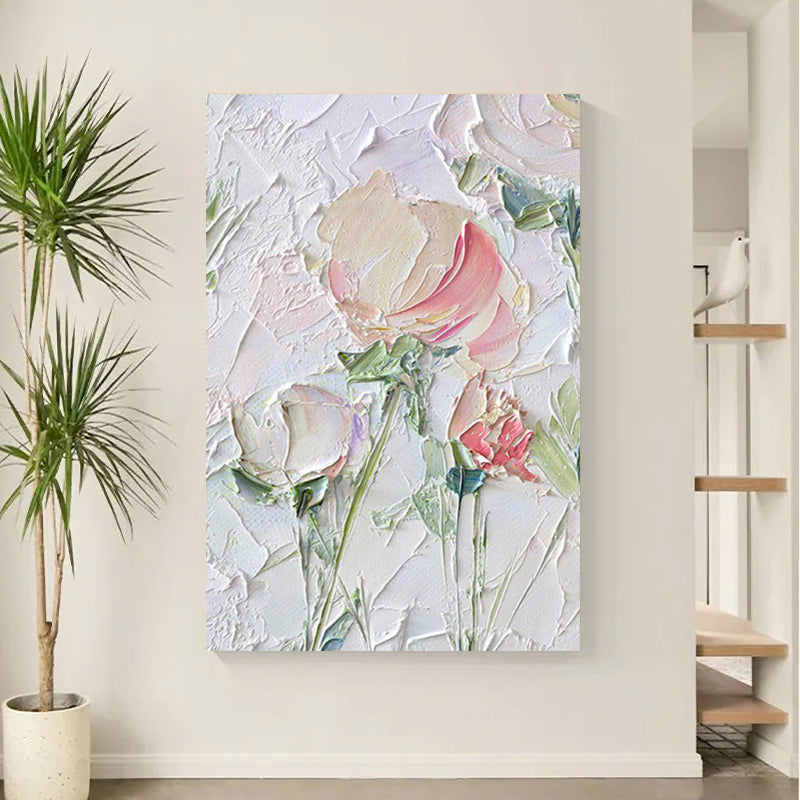 Textured Impasto Floral Painting