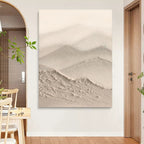 Minimalist Sand Dune Art Oil Painting Neutral