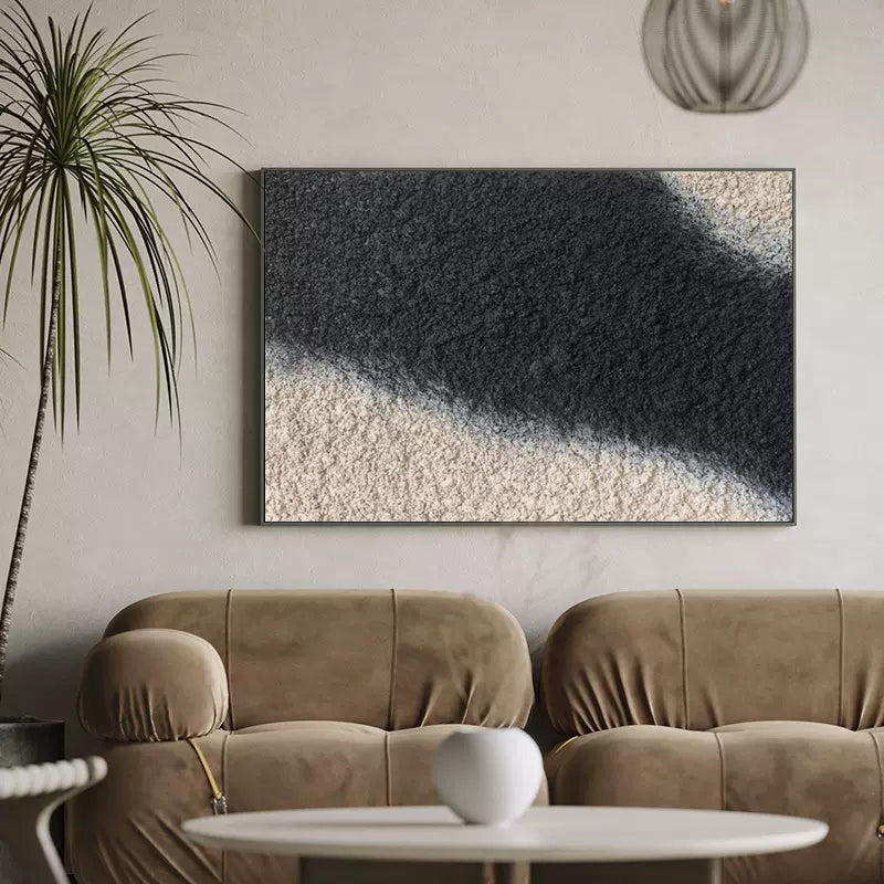 Teal Blue Abstract Geometric Textured Wall Art