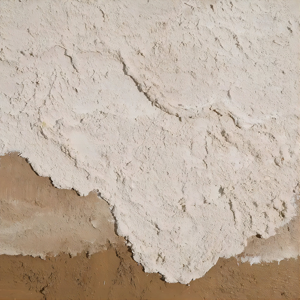 Minimalist 3D Textured Landscape Painting Warm Neutral