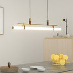 Inari Modern Linear Metal Pendant Light,Black/Gold