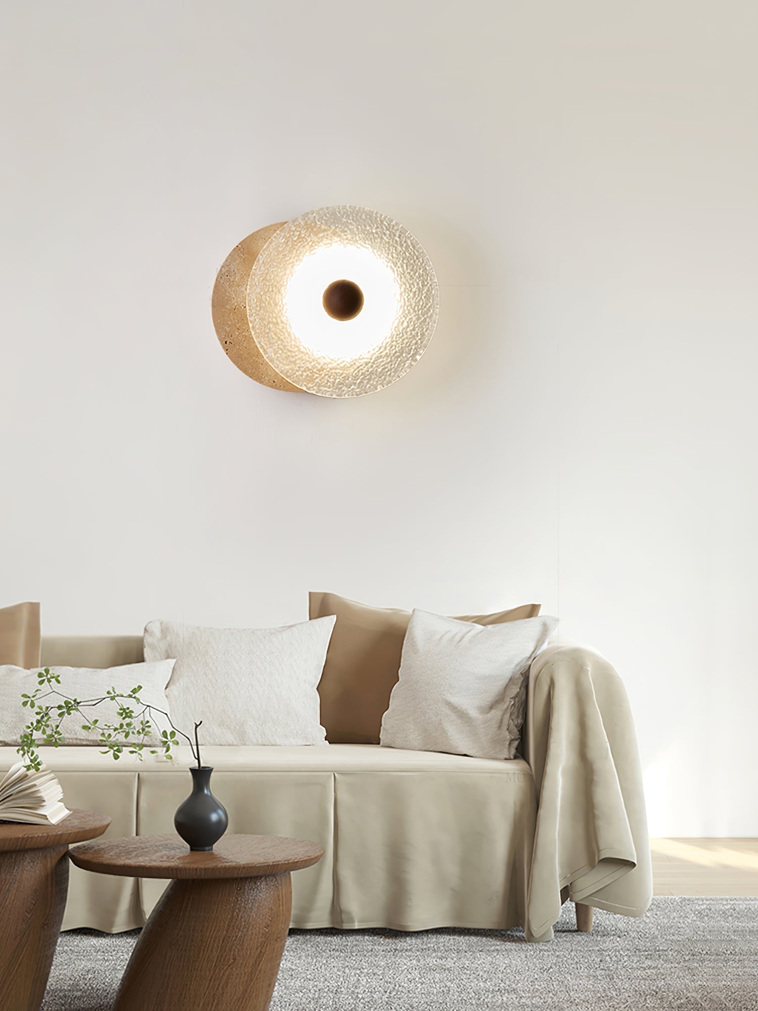 Olivia Travertine Wall Light
