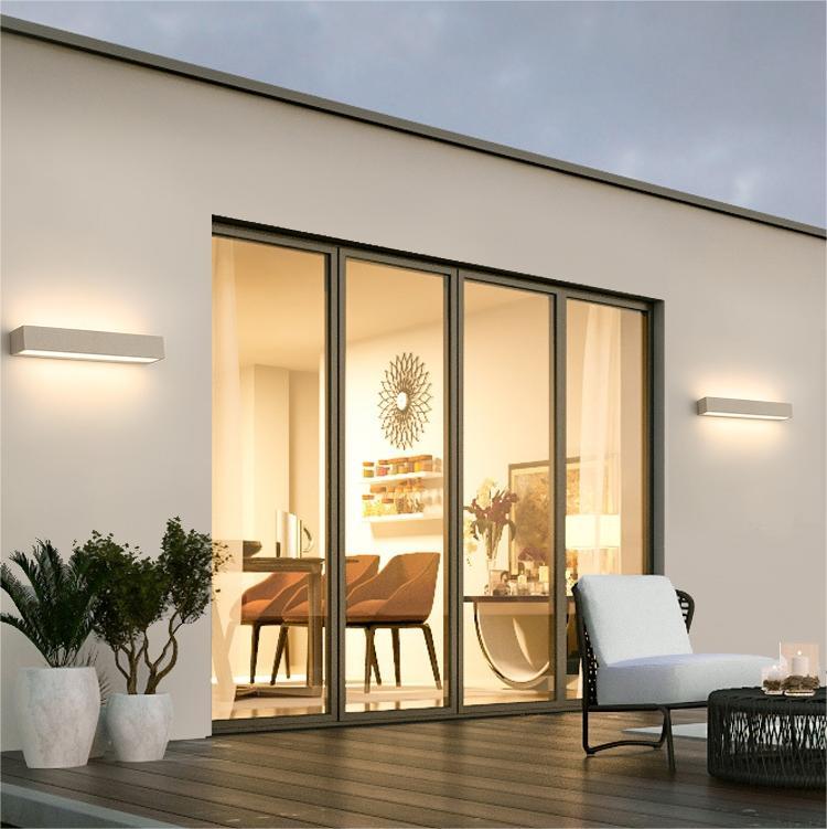 Fyra LED Outdoor Wall Lamp, Black & White