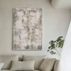 Soft Neutral Textured Brushstroke Oil Painting