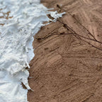 3D Textured Coastal Oil Painting White Ocean Wave