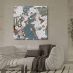 Textured Abstract Patchwork Painting