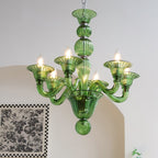 Silva   Chandelier Retro Glass  Yellow&Green&Clear