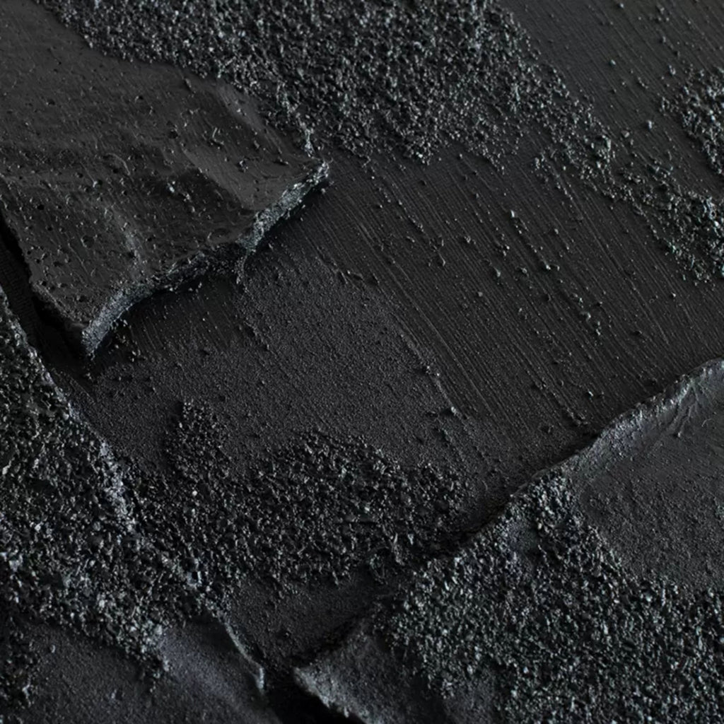 Wall Art Abstract Black Impasto Texture