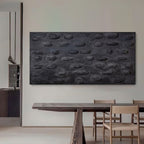 Plaster Art Dark Textured Stone Pattern Abstract Painting