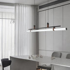 Inari Modern Linear Metal Pendant Light,Black/Gold