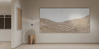 Wabi-Sabi Textured Mountain Range Painting
