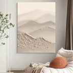 Minimalist Sand Dune Art Oil Painting Neutral