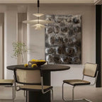 Textured Neutral Dome Relief Painting