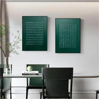 Wall Art Abstract Minimalism Modern Geometric Emerald Green