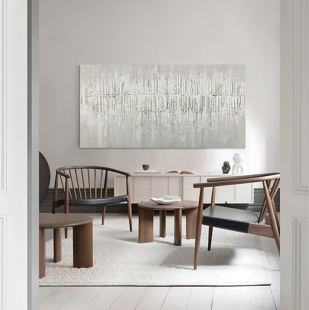 Monochrome Vertical Texture Oil Painting