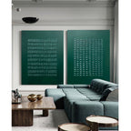 Wall Art Abstract Minimalism Modern Geometric Emerald Green