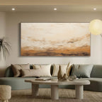 Earthy Toned Textured Landscape Oil Painting