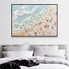 Aerial Beach Painting Impasto Coastal Wall Art