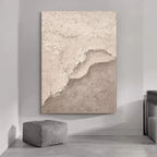 Wabi-Sabi Neutral Textured Landscape Painting