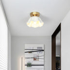 Arisha Retro Metal Flush Mount Ceiling Light Brass