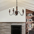 Silva Industrial Design LED Indoor Pendant Light Brown Wood Metal Bedroom/Living Room/Kitchen Island