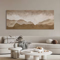 Minimalist 3D Textured Landscape Painting Warm Neutral