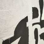 Monochrome Abstract Triptych Oil Painting