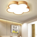 Aria Modern Flush Mount Ceiling Light Wood Living Room/Bedroom