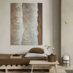 Neutral Wave Texture Oil Painting