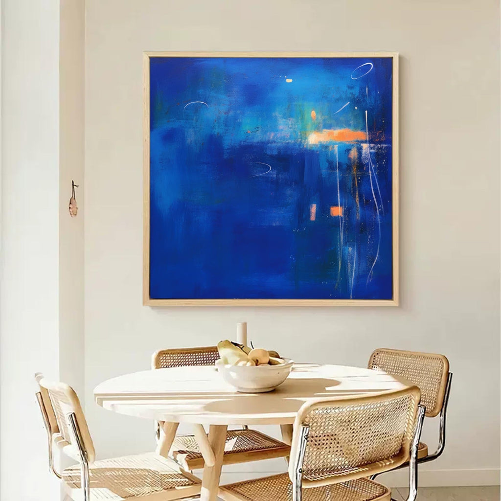 Abstract Expressionist Twilight Reflection Painting