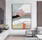 Abstract Impasto Color Block Painting