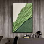 Green Gradient Textured Abstract Wall Art