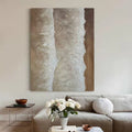 Neutral Wave Texture Oil Painting