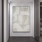 Wabi-Sabi Wall Art Neutral Tone Geometric Painting