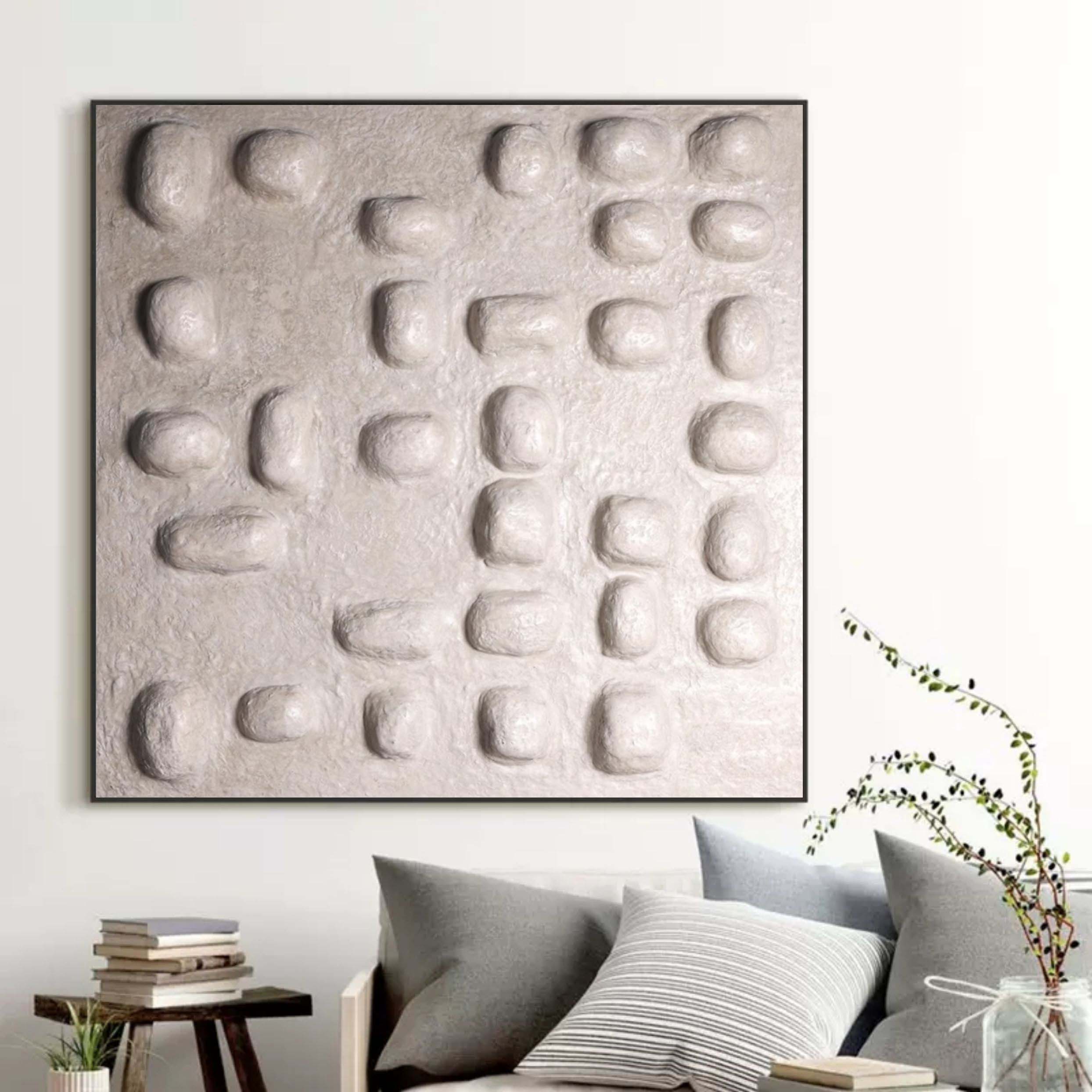 Wabi Sabi 3D Granular Texture Wall Art Minimalist Decor