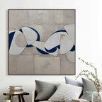 Wabi-Sabi Chain Link Geometric Painting