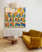 Wall Art Abstract Maximalist Color Block Grid