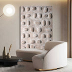 Wabi-Sabi Pebble Relief Texture Painting