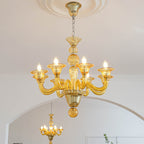 Silva   Chandelier Retro Glass  Yellow&Green&Clear