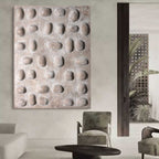 Wabi-Sabi Pebble Relief Texture Painting