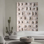 Wabi-Sabi Pebble Relief Texture Painting