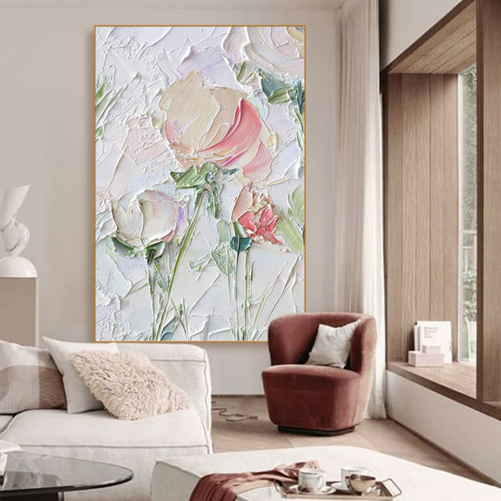 Textured Impasto Floral Painting