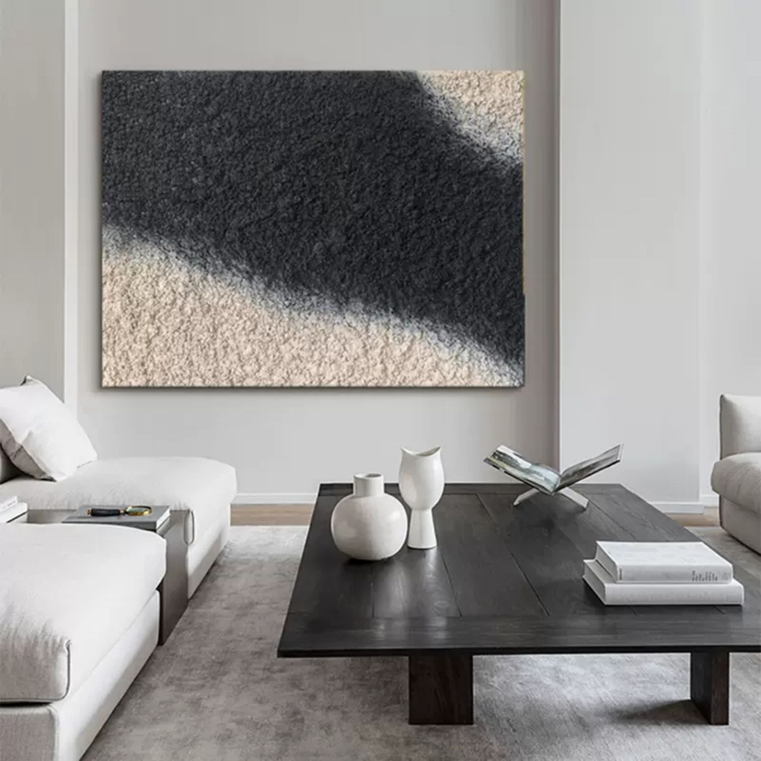 Teal Blue Abstract Geometric Textured Wall Art