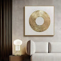 Gold Textured Ring Minimalist Abstract Oil Painting
