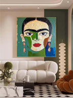 Modern Frida Kahlo Portrait Oil Painting